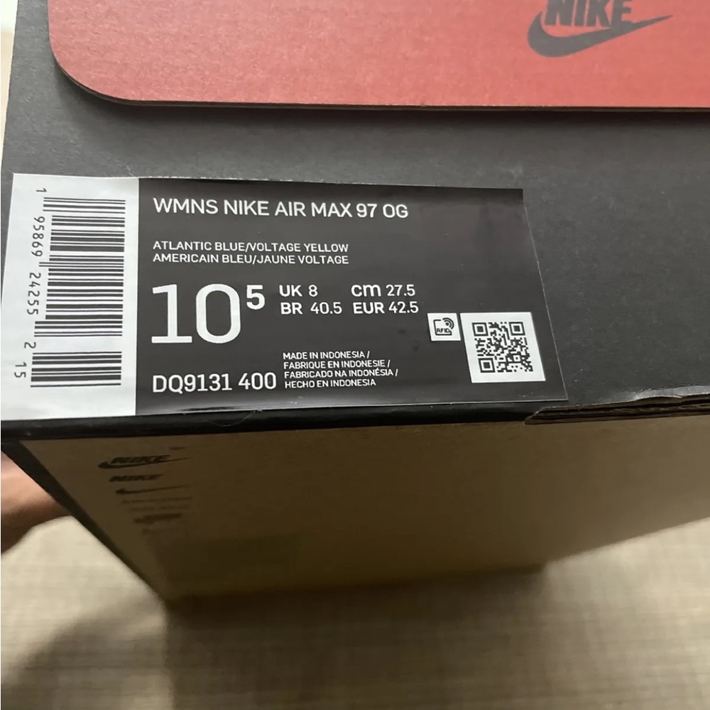 Nike Air Max 97 OG Atlantic Blue Voltage Yellow Size 10.5